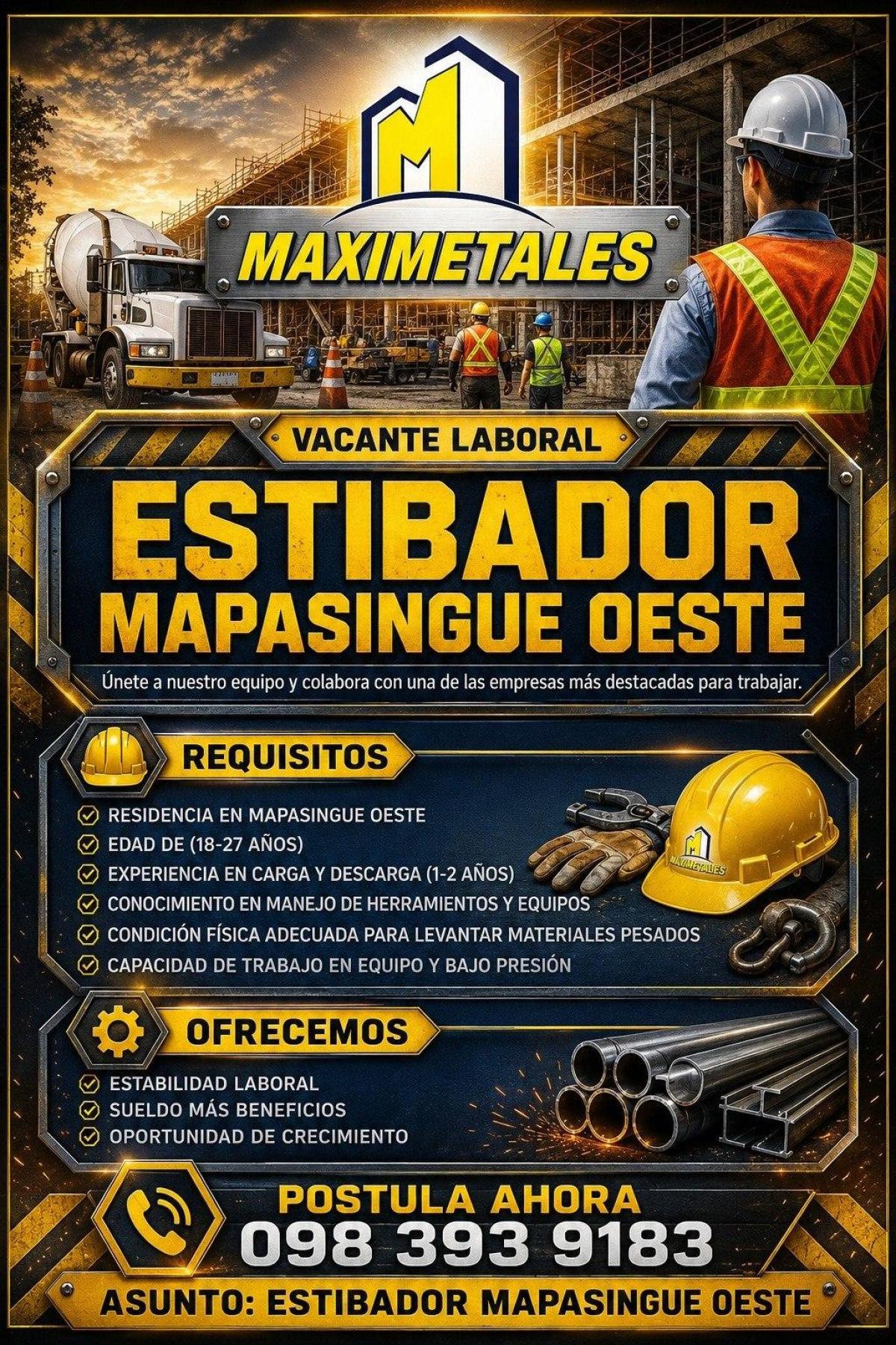 Se busca estibador mapasingue oeste en Guayas