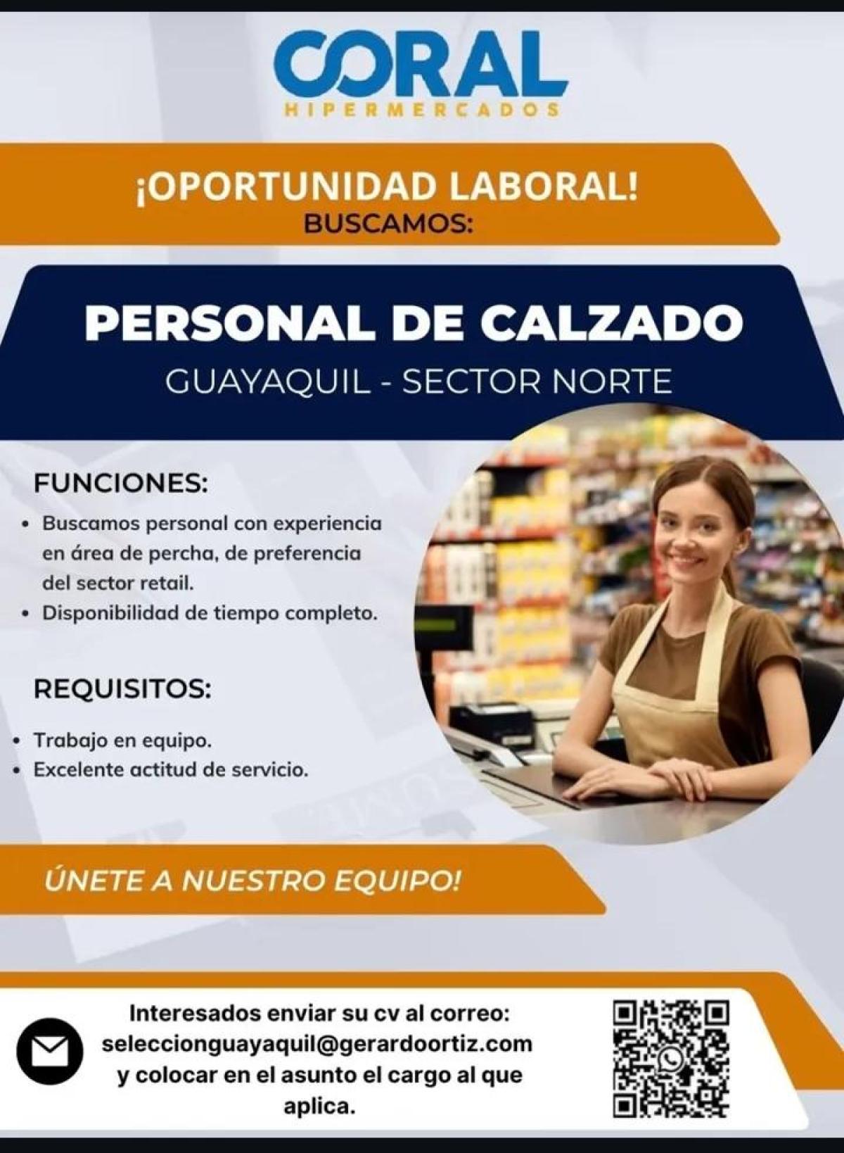 Se busca personal de calzado en Guayas