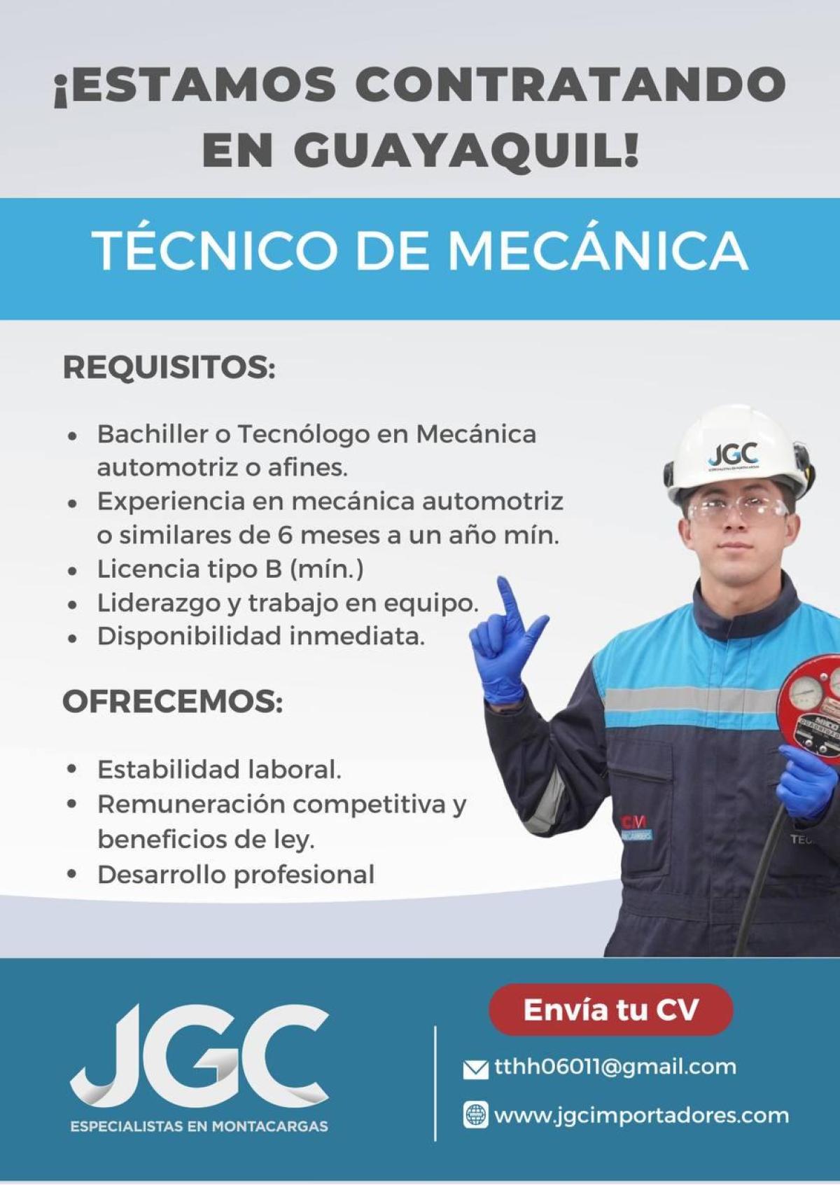 Se busca un técnico de mecánica, para guayaquil en Guayas